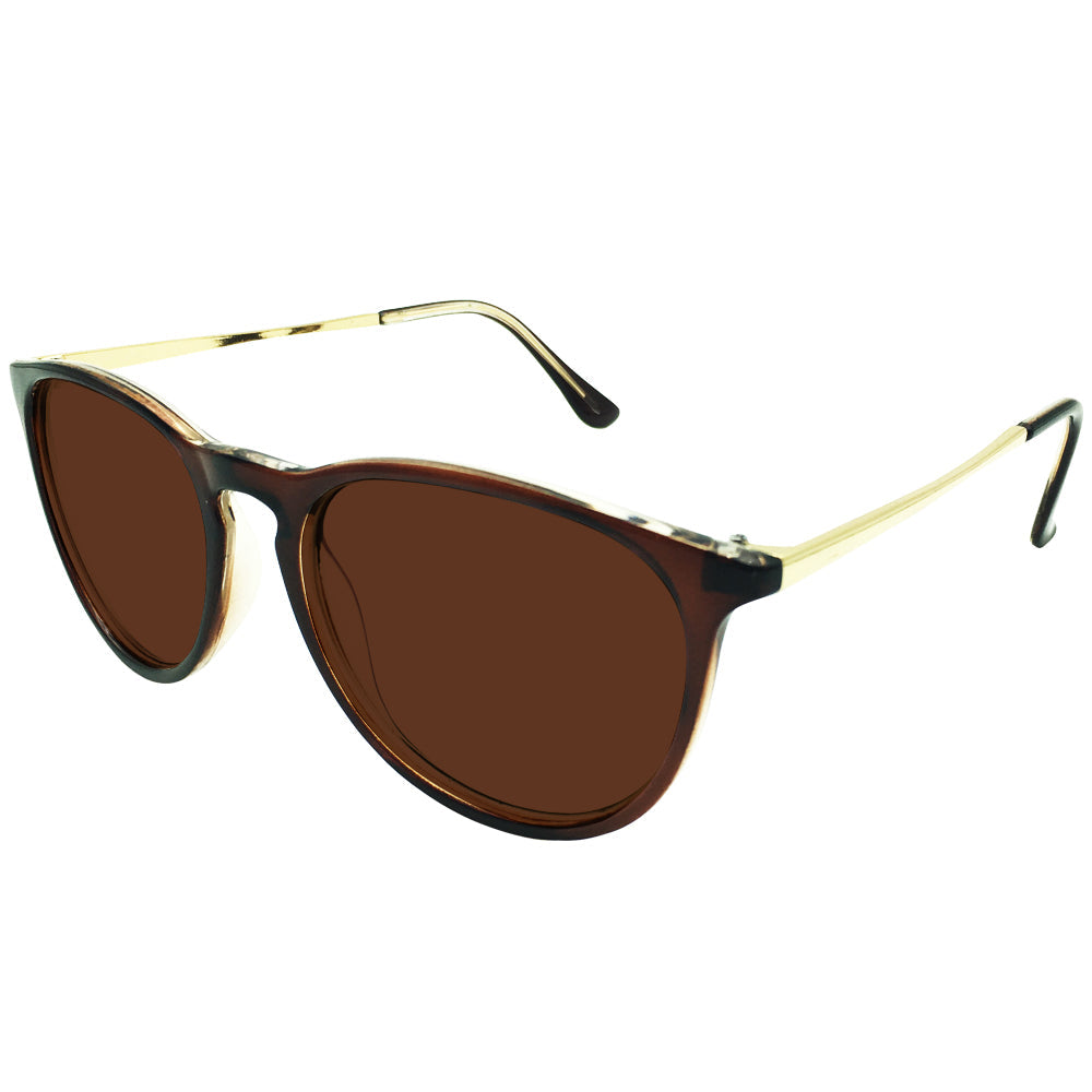 Brandon Oversize Tinted Brown Distance Glasses — view 5