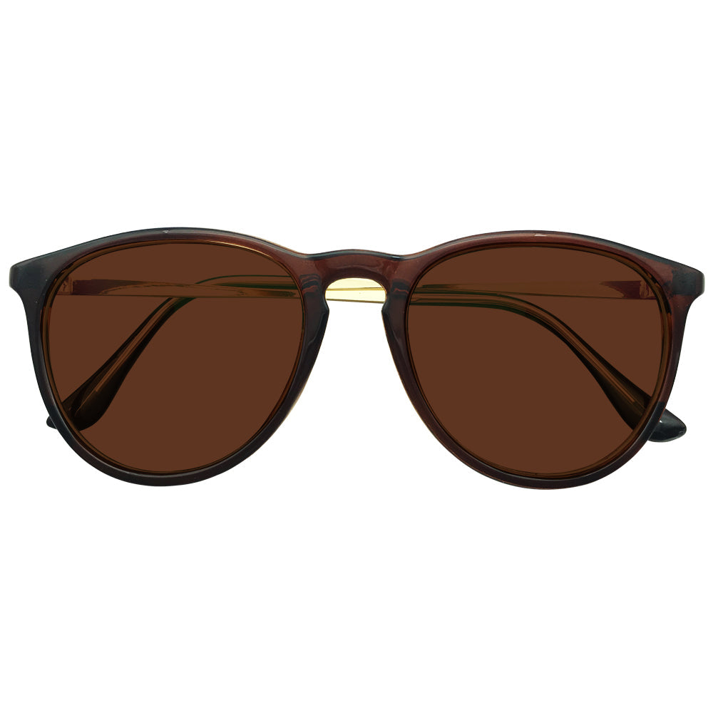 Brandon Oversize Tinted Brown Distance Glasses — view 6