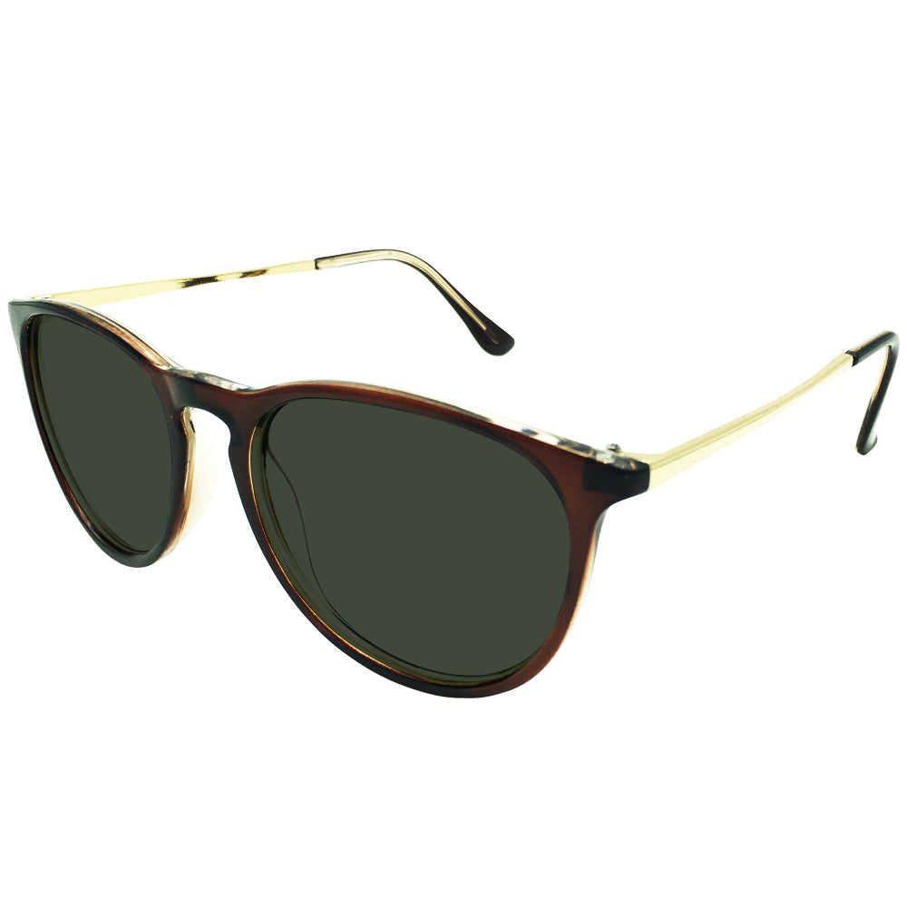 Brandon Oversize Tinted Green Distance Glasses