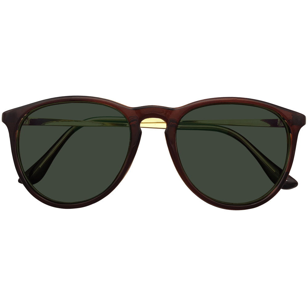 Brandon Oversize Tinted Green Distance Glasses — view 3